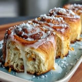 Fluffy overnight orange rolls topped with zesty glaze, bursting with fresh orange flavor and perfect for breakfast.  