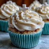 Communion Cupcakes with Cross Toppers