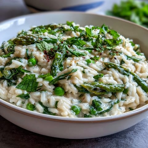 Spring Pea Mint Risotto