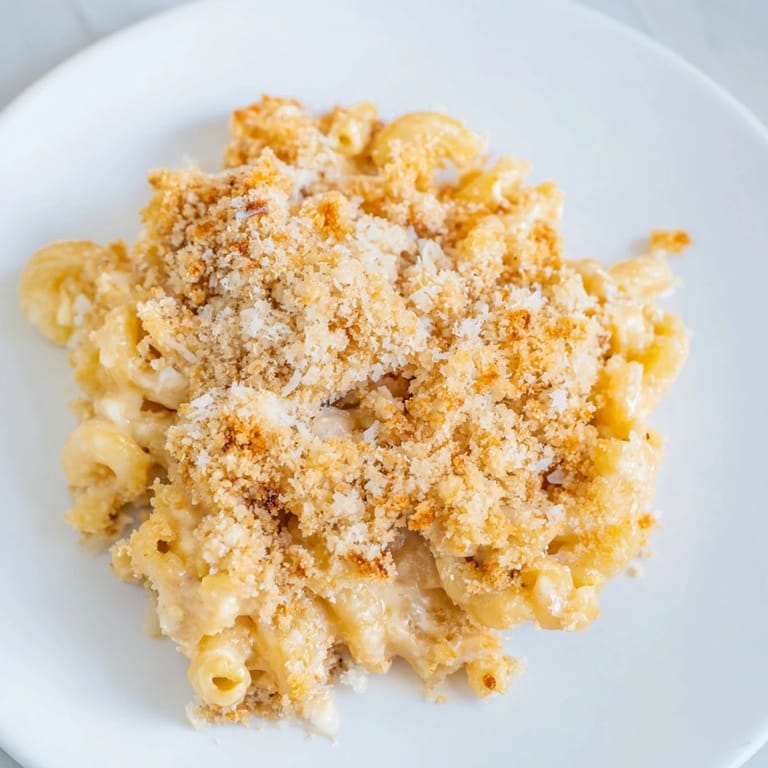 Creamy stovetop Macaroni and Cheese served in a white bowl with steam rising.