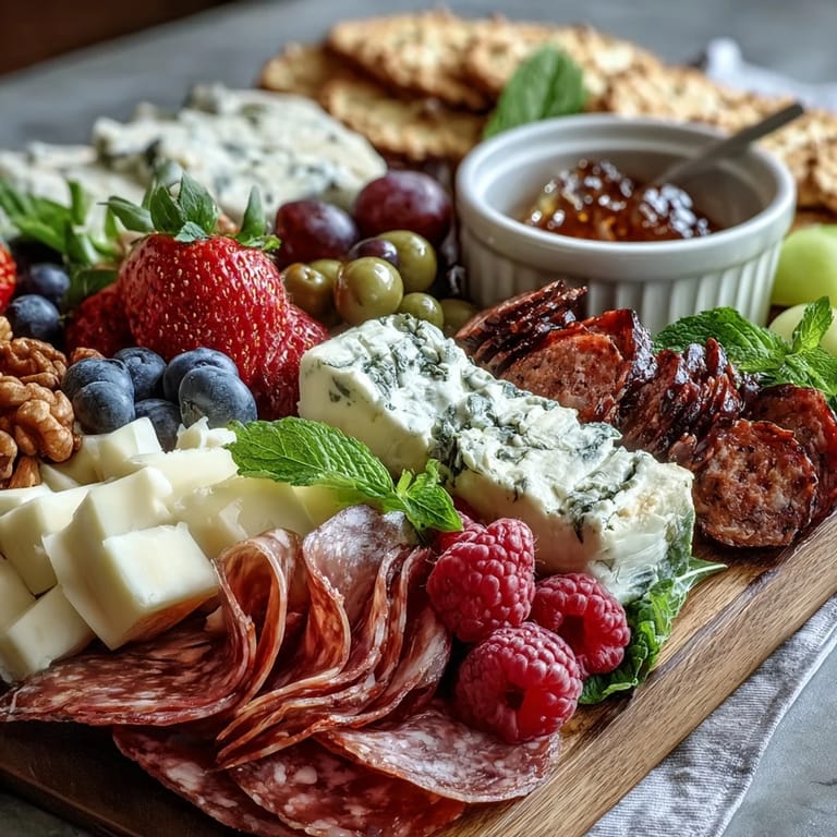 Elegant Spring Charcuterie Board with Edible Flowers and Fruits, showcasing prosciutto, goat cheese, and honey drizzles alongside edible pansies and nasturtiums.