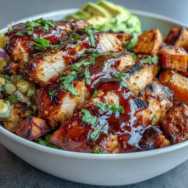 Enjoy these hearty BBQ chicken meal prep bowls, perfect for busy weeknights.