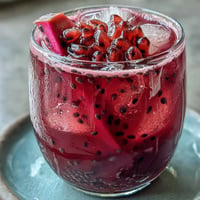 Dragon Fruit Lemonade with Chia Seeds: vibrant, refreshing, perfect summer beverage.